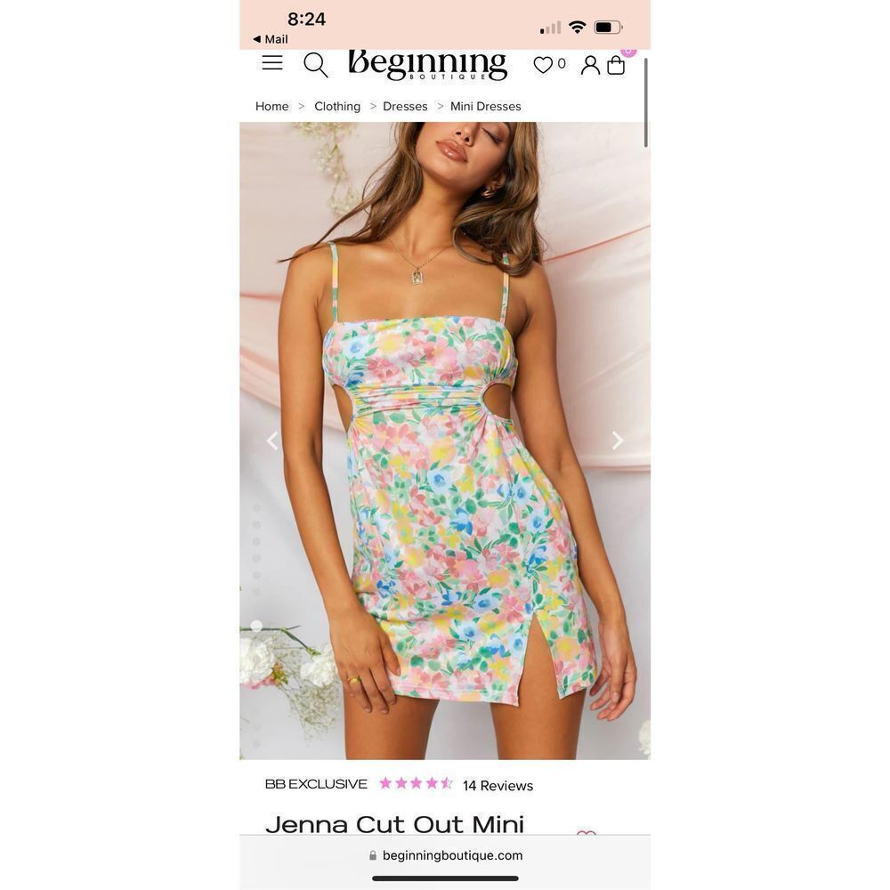 floral cutout dress